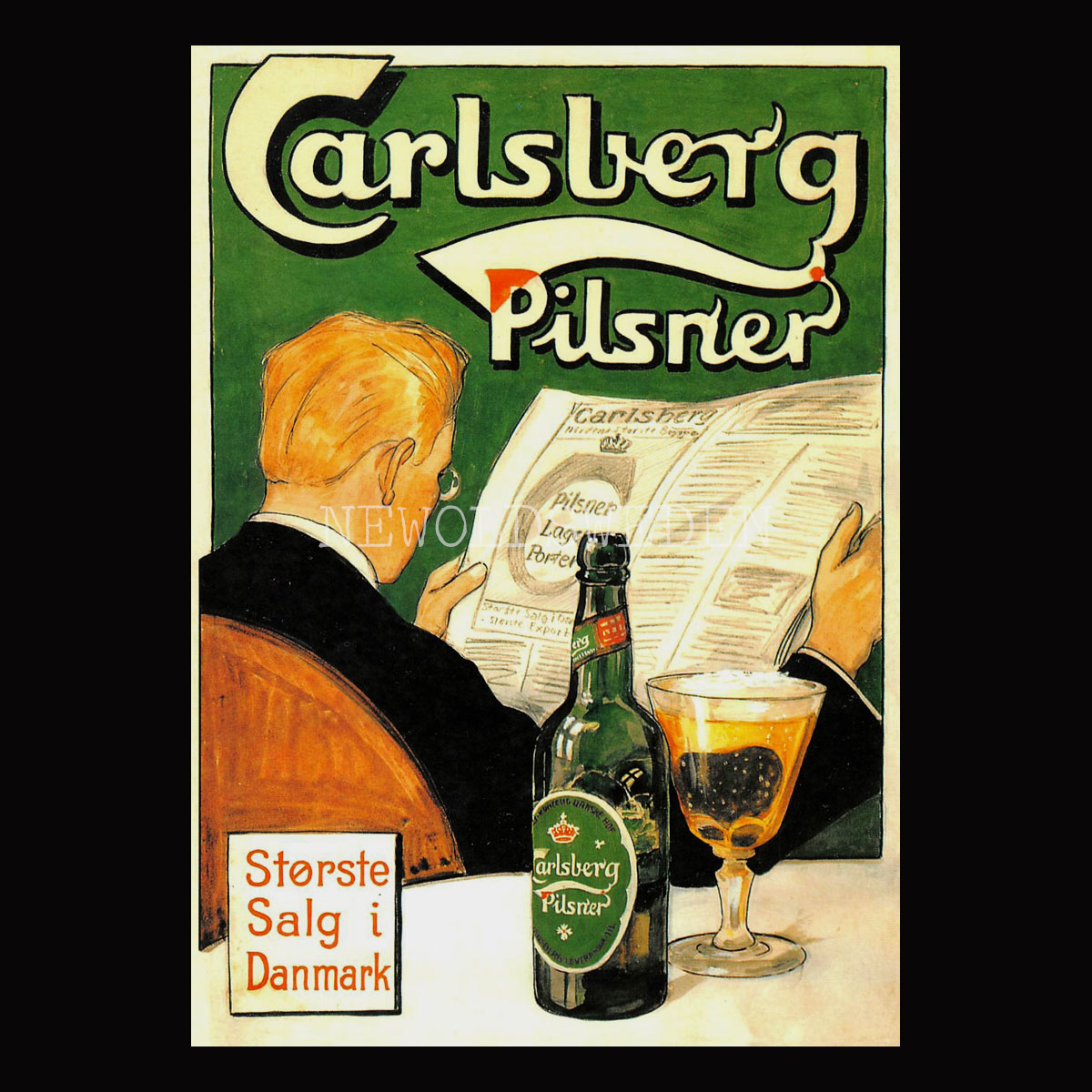 Carlsberg Pilsner Öl Beer Bryggeri - Vykort A5