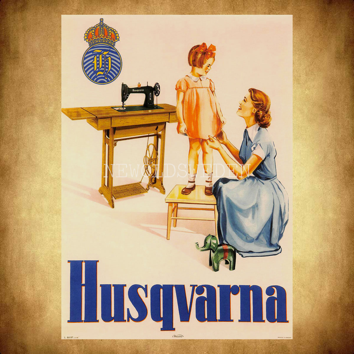 HUSQVARNA Symaskin - Vykort A5 - 2