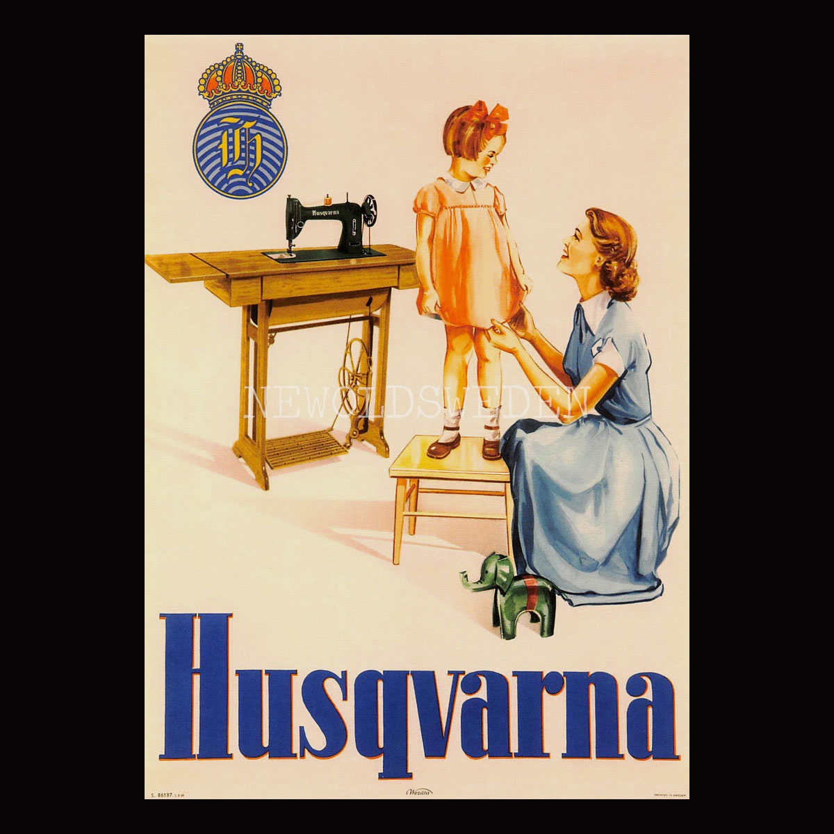 HUSQVARNA Symaskin - Vykort A5