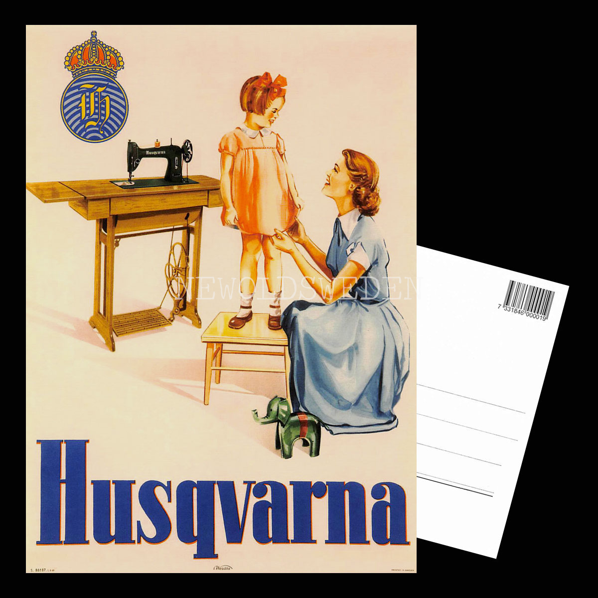 HUSQVARNA Symaskin - Vykort A5 - 3