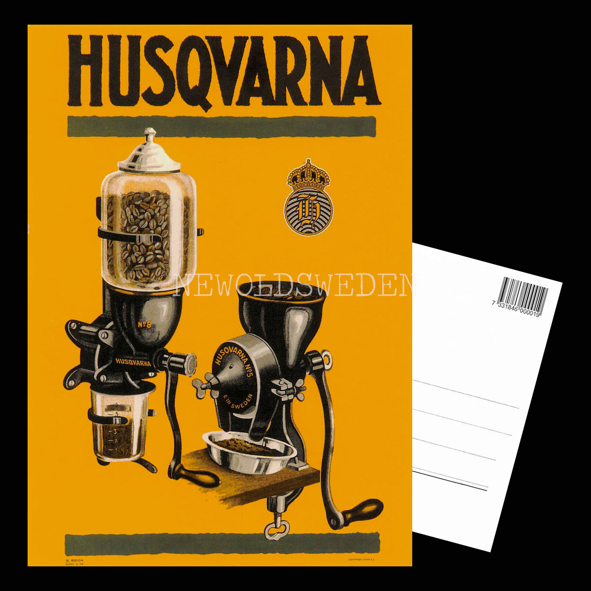 HUSQVARNA Kaffekvarn No 5 och No 8 - Vykort A5 - 3