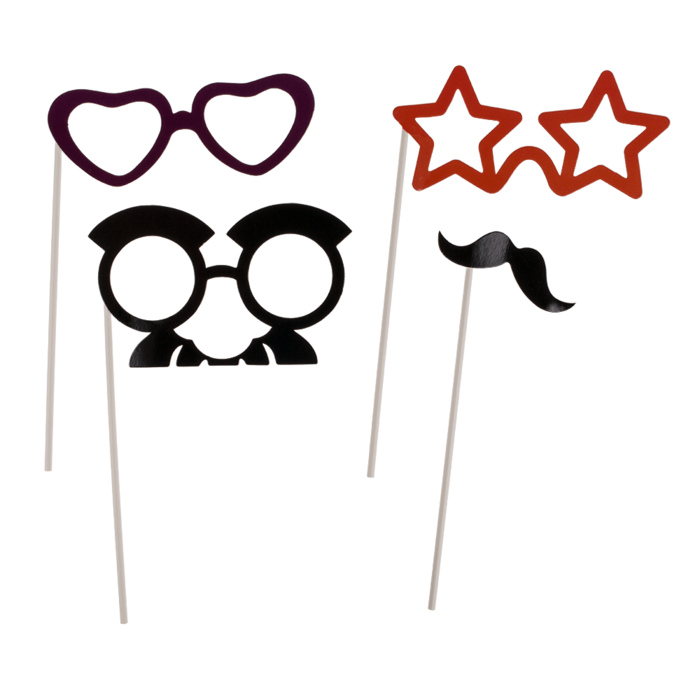 Party Photo accessories on stick, 17 pcs - 3