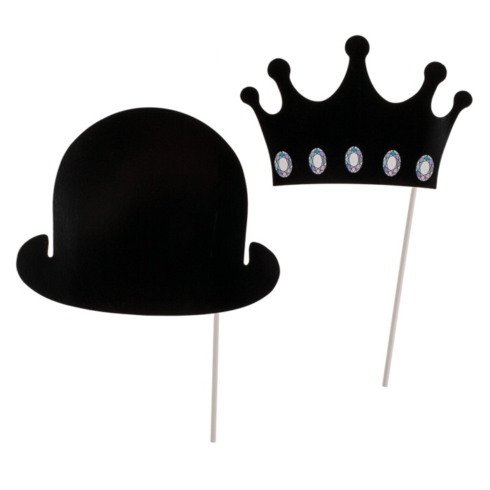 Party Photo accessories on stick, 17 pcs - 2