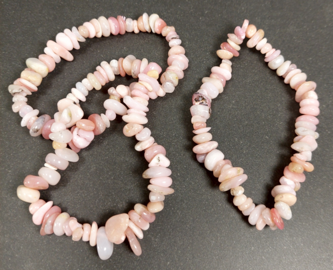Rosa Opal Chip Armband - Ljus