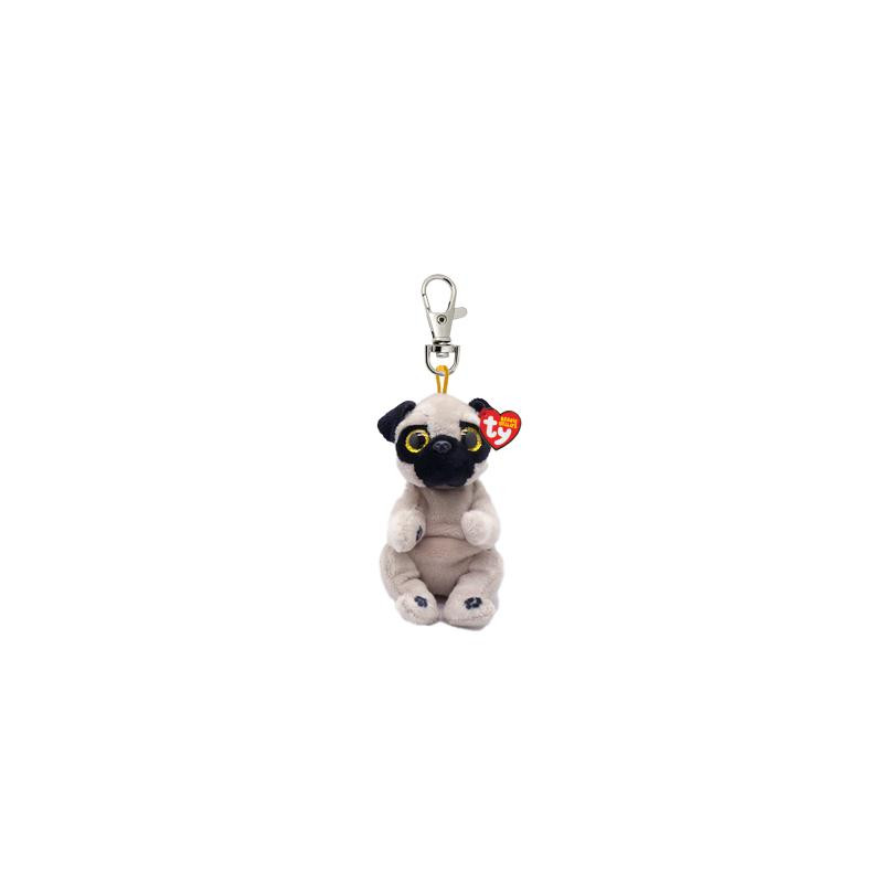 TY Beanie Bellies Clip Izzy Tan dog with black Ears