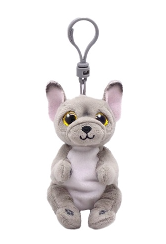 TY Beanie Bellies Clip Wilfred Dog Gray