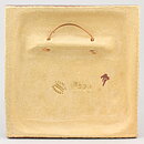 Noomi Backhausen (1970s) Quadratic Wall Plaque with Bird Couple and Their Nestlings 18 cm