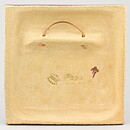 Noomi Backhausen (1970s) Quadratic Wall Plaque with Bird Couple and Their Nestlings 18 cm