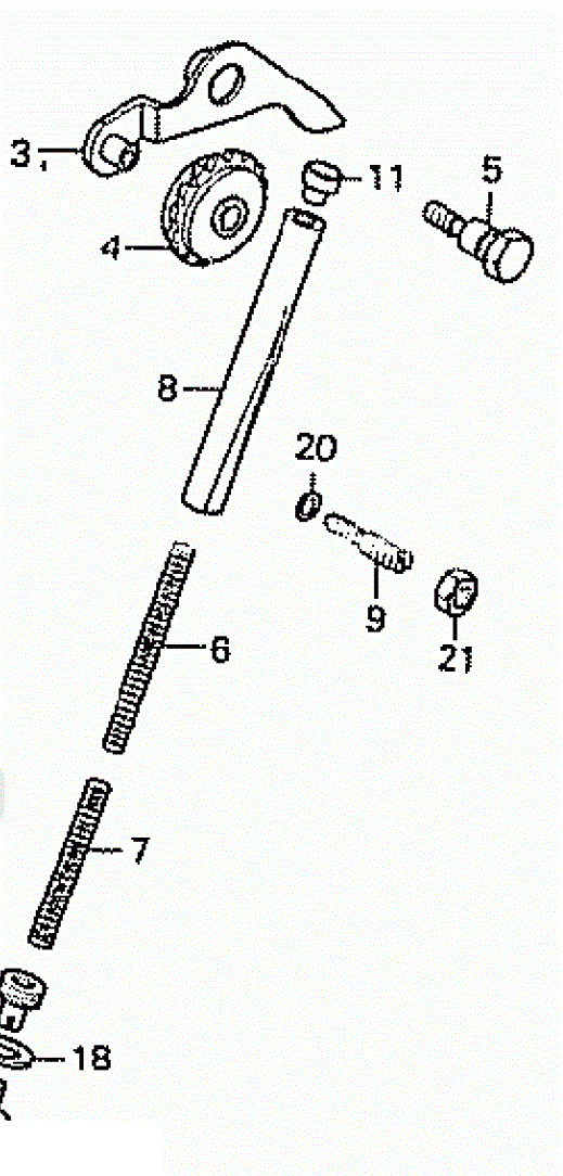 Rubber cam chain tensioner - Honda original - 2