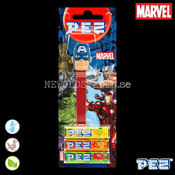 PEZ Dispenser CAPTAIN AMERICA + Candy - Marvel - PE08