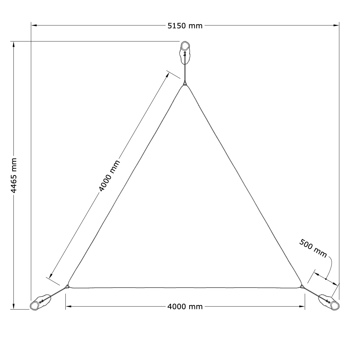 Solsegel - 4 x 4 x 4 m - 2