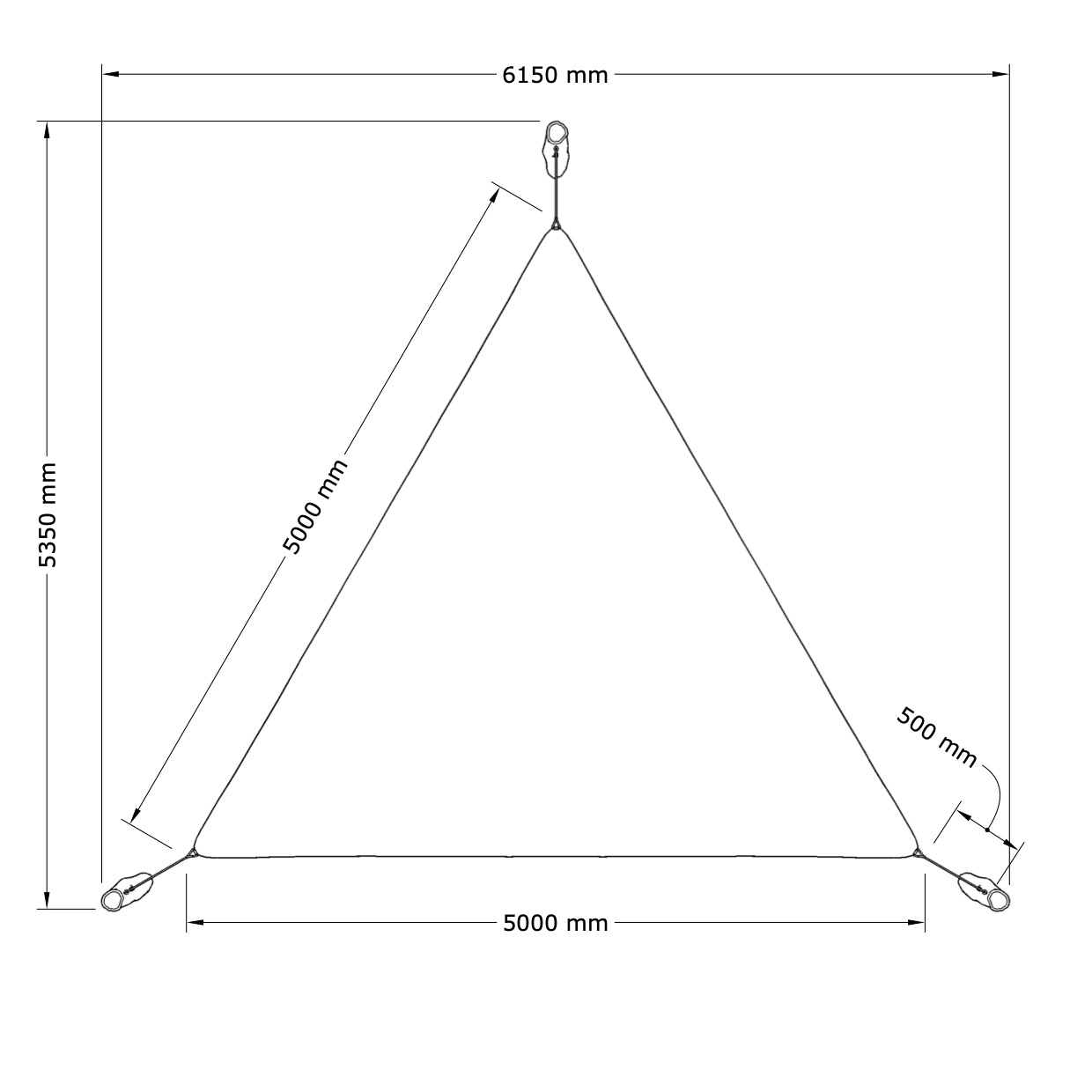 Solseil - 5 x 5 x 5 m - 2