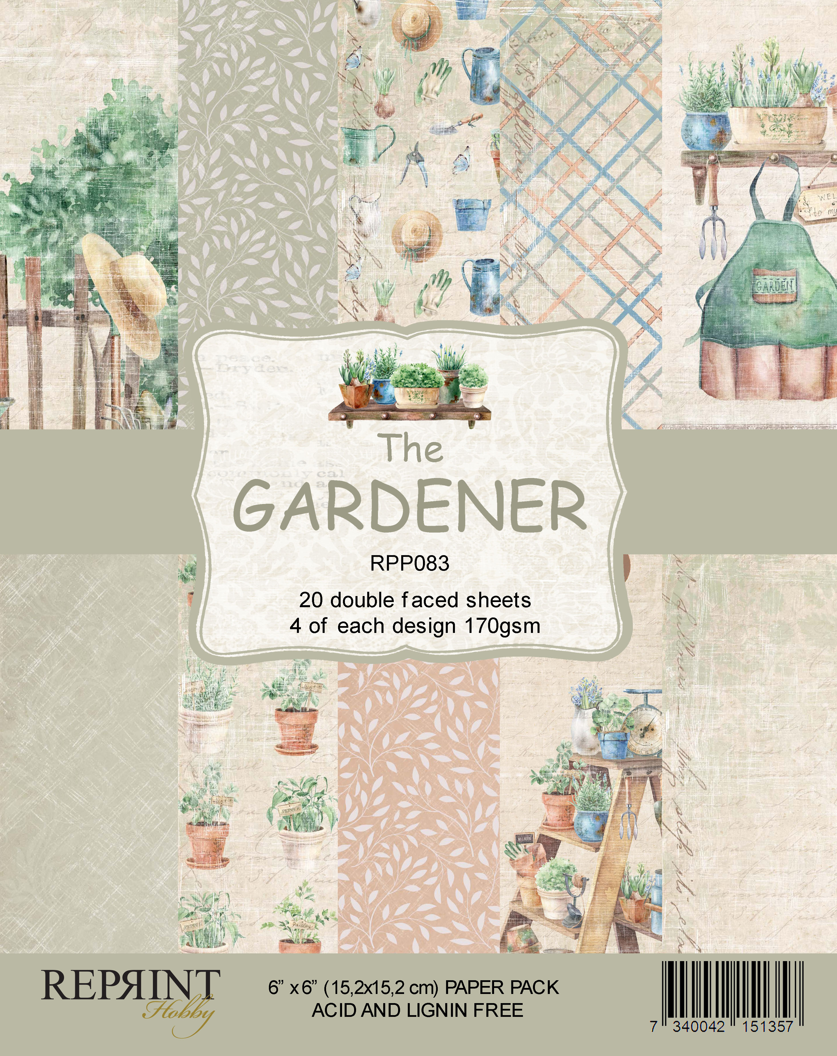 Paperpack The Gardener Collection  6x6