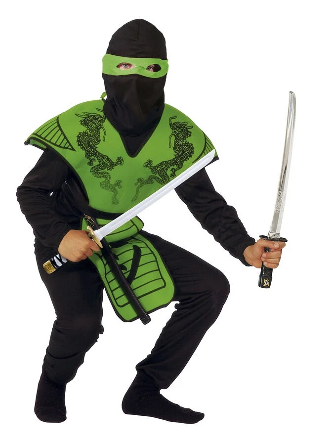 Utklädning Ninja Grön Storlek 140