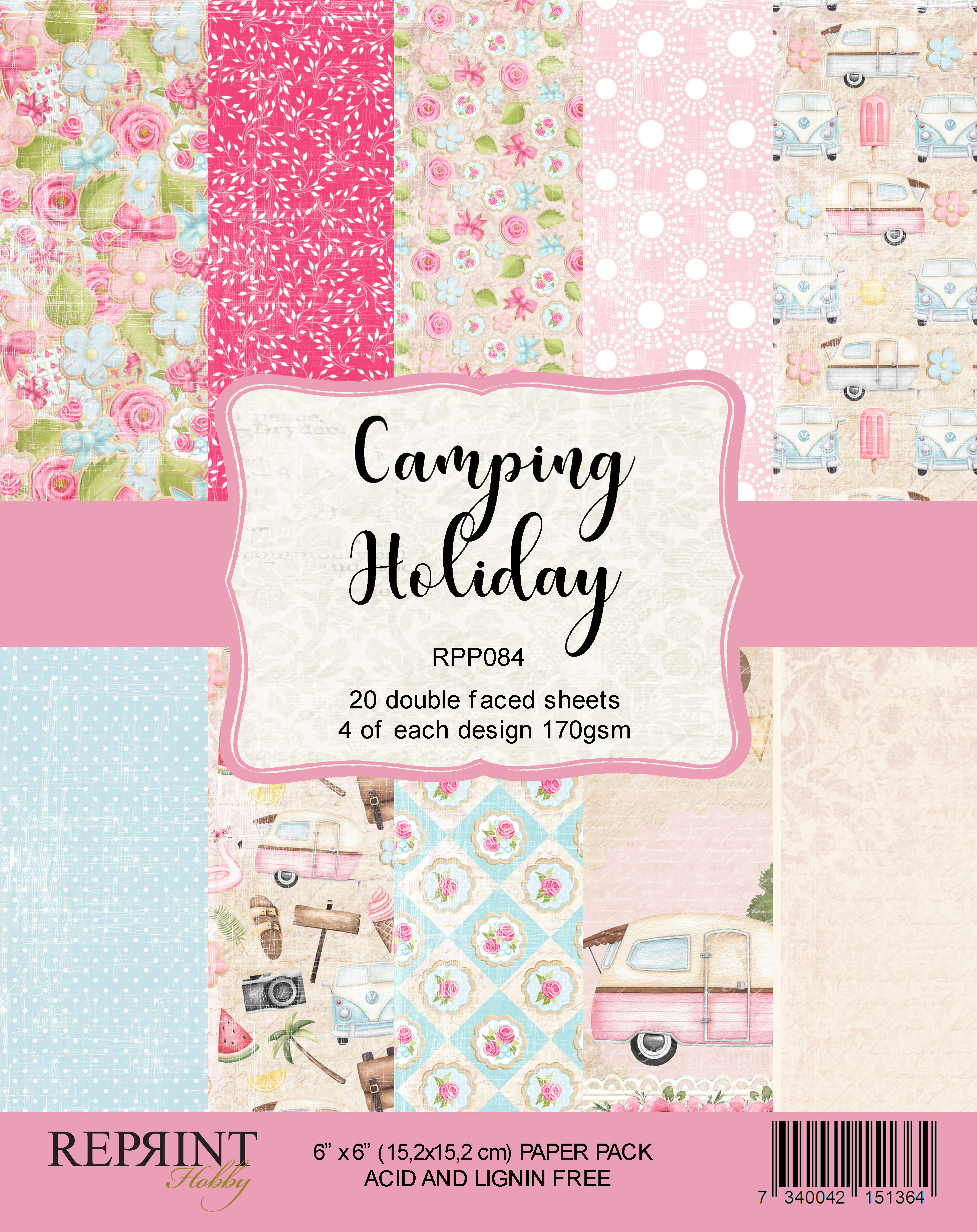 Paperpack Camping Holiday  Collection  6x6