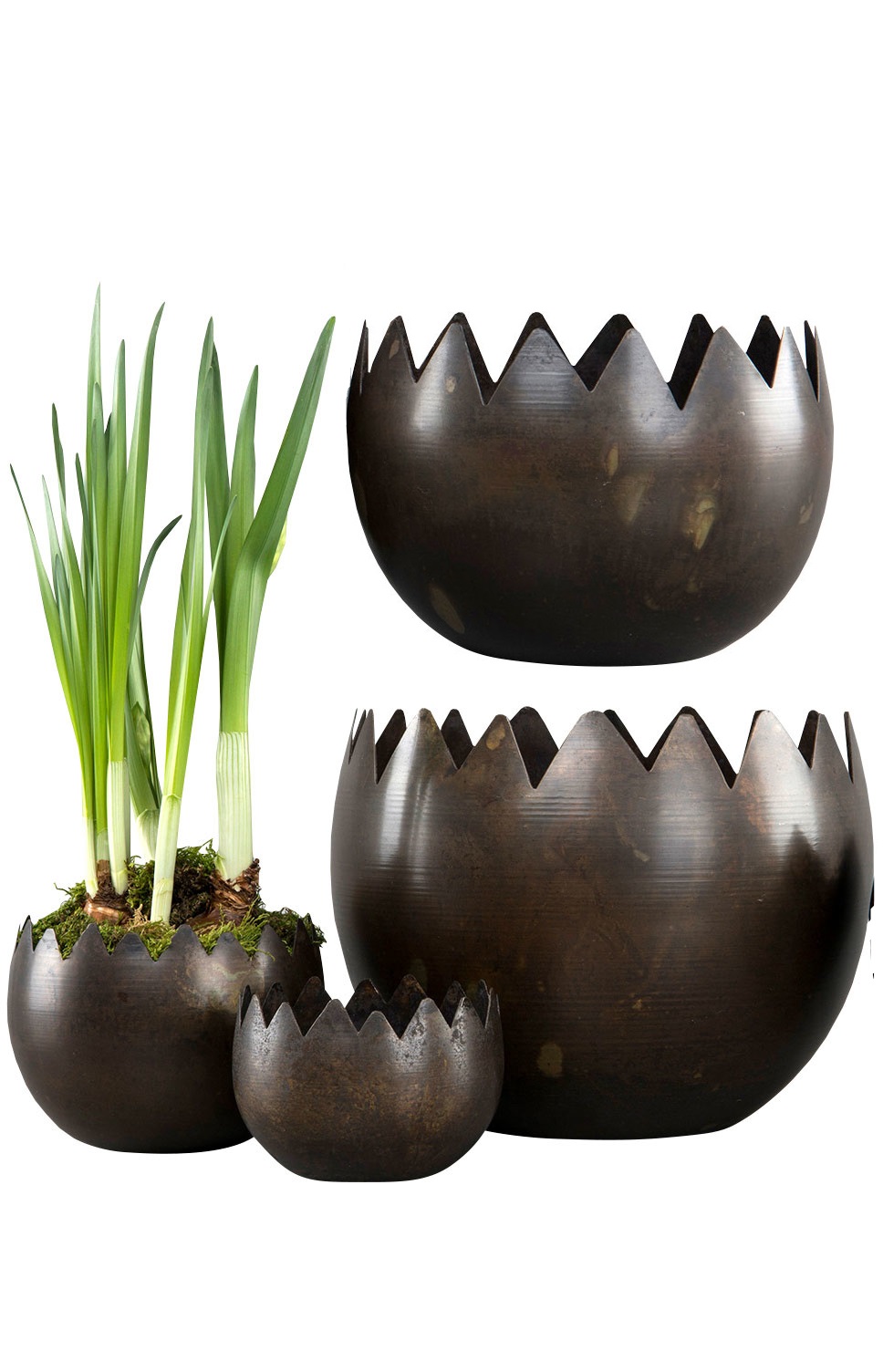 Pots Eggshell - Pot - Egg - Antique brown - 4-pack - 2