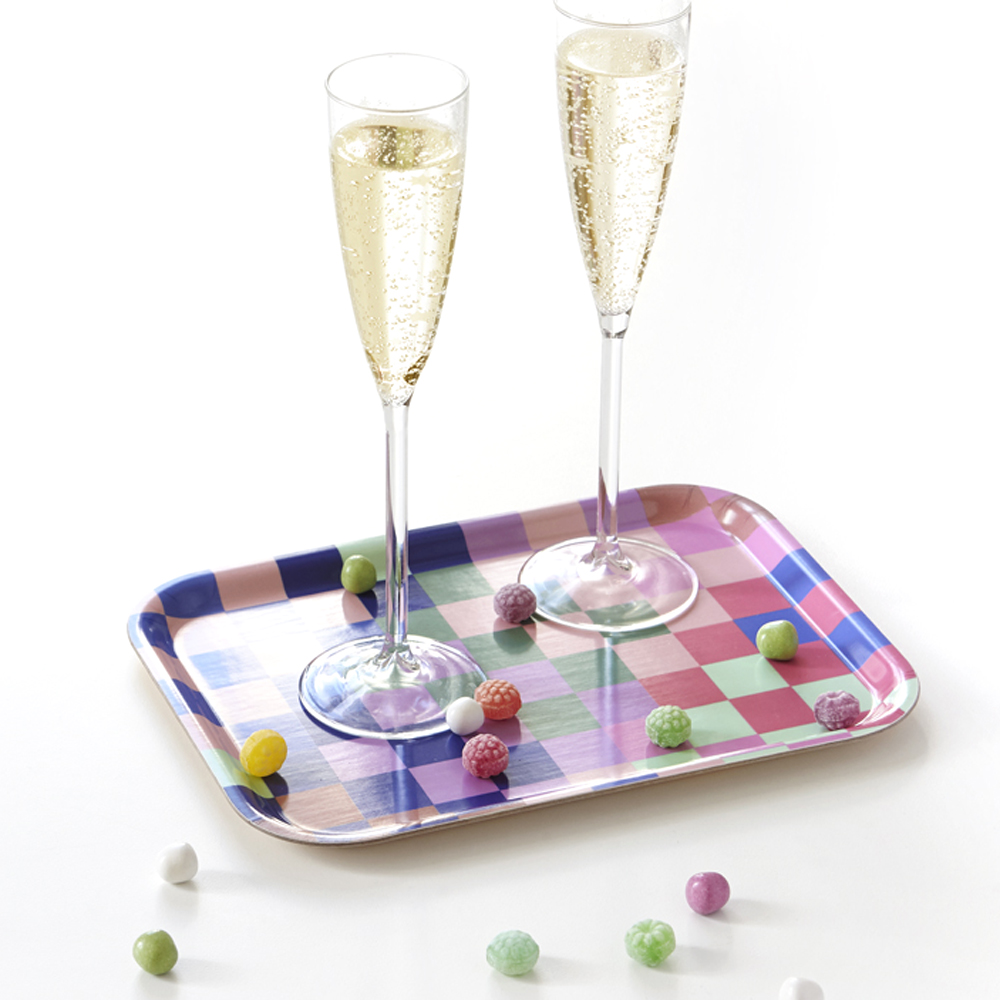 Multicolor CHECKER Serving Tray - 27x20 cm - 2