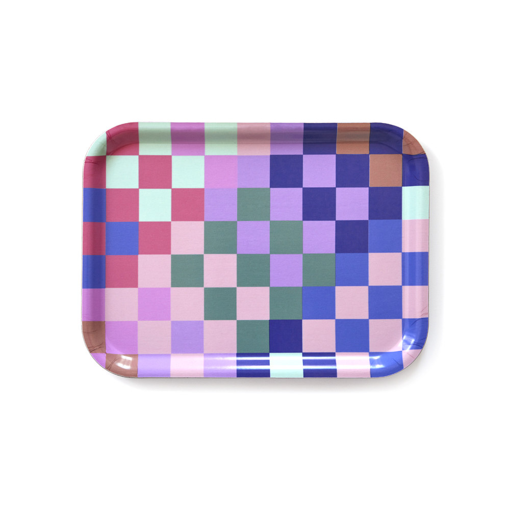 Multicolor CHECKER Serving Tray - 27x20 cm