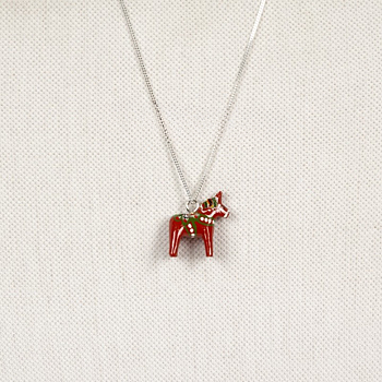 Halsband Häst Röd 2cm