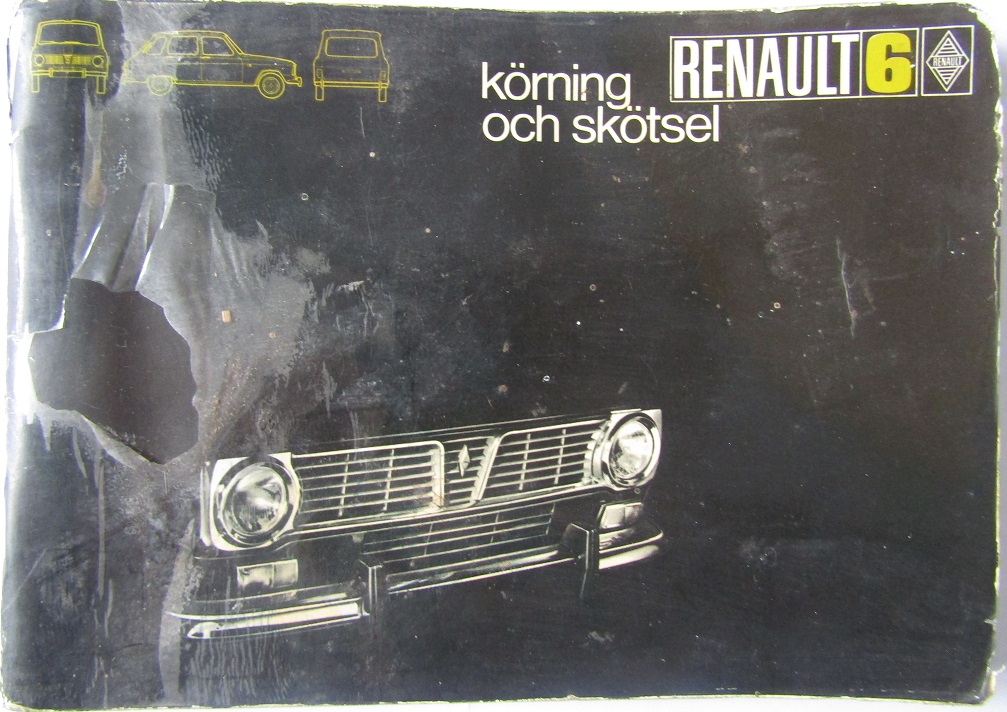 1971 Renault 6 Instruktionsbok
