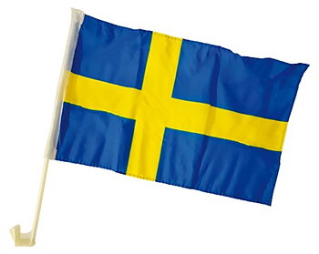 Bilflagga Sverige 2-pack