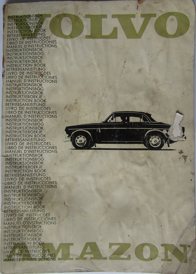 1968 Volvo Amazon 120 P & 123 GT Instruktionsbok 9.67