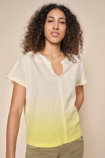 Mos Mosh - MMSizley Dip Dye Tee Celandine