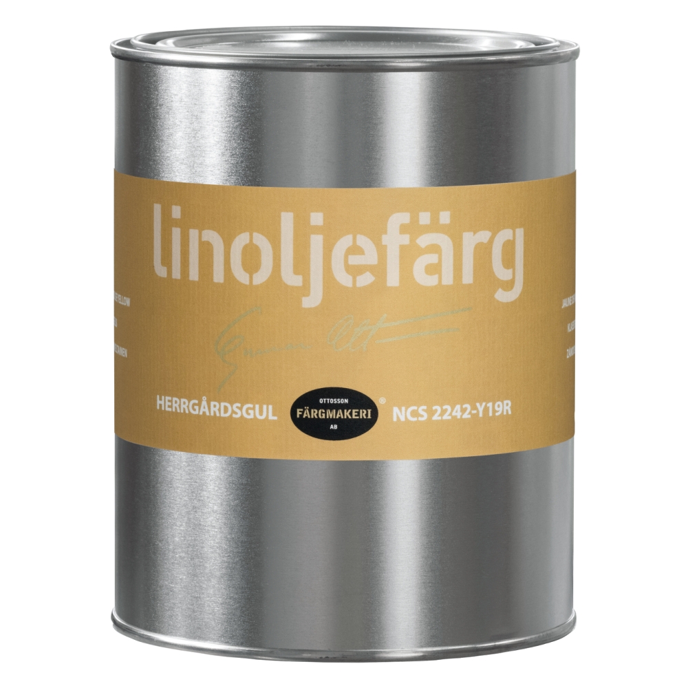 Linoljefärg Herrgårdsgul 1L