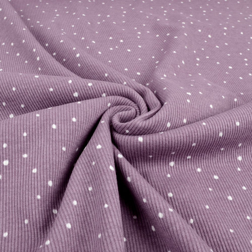 MINI SPOTS RIBBED - DUSTY LILAC - 6