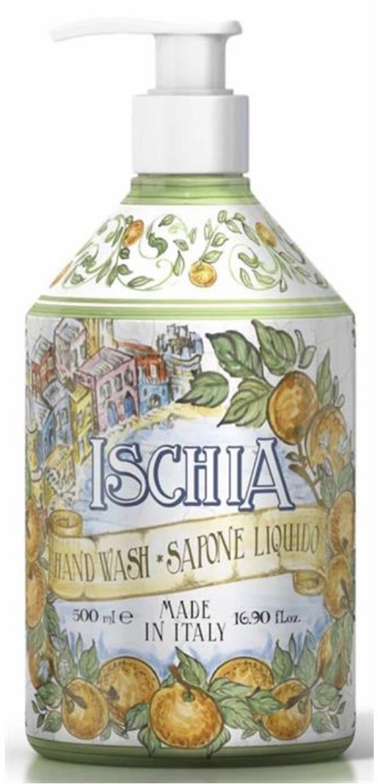 Saponi Handtvål Ischia 500 ml – Lyxig tvål med bergamott & apelsin