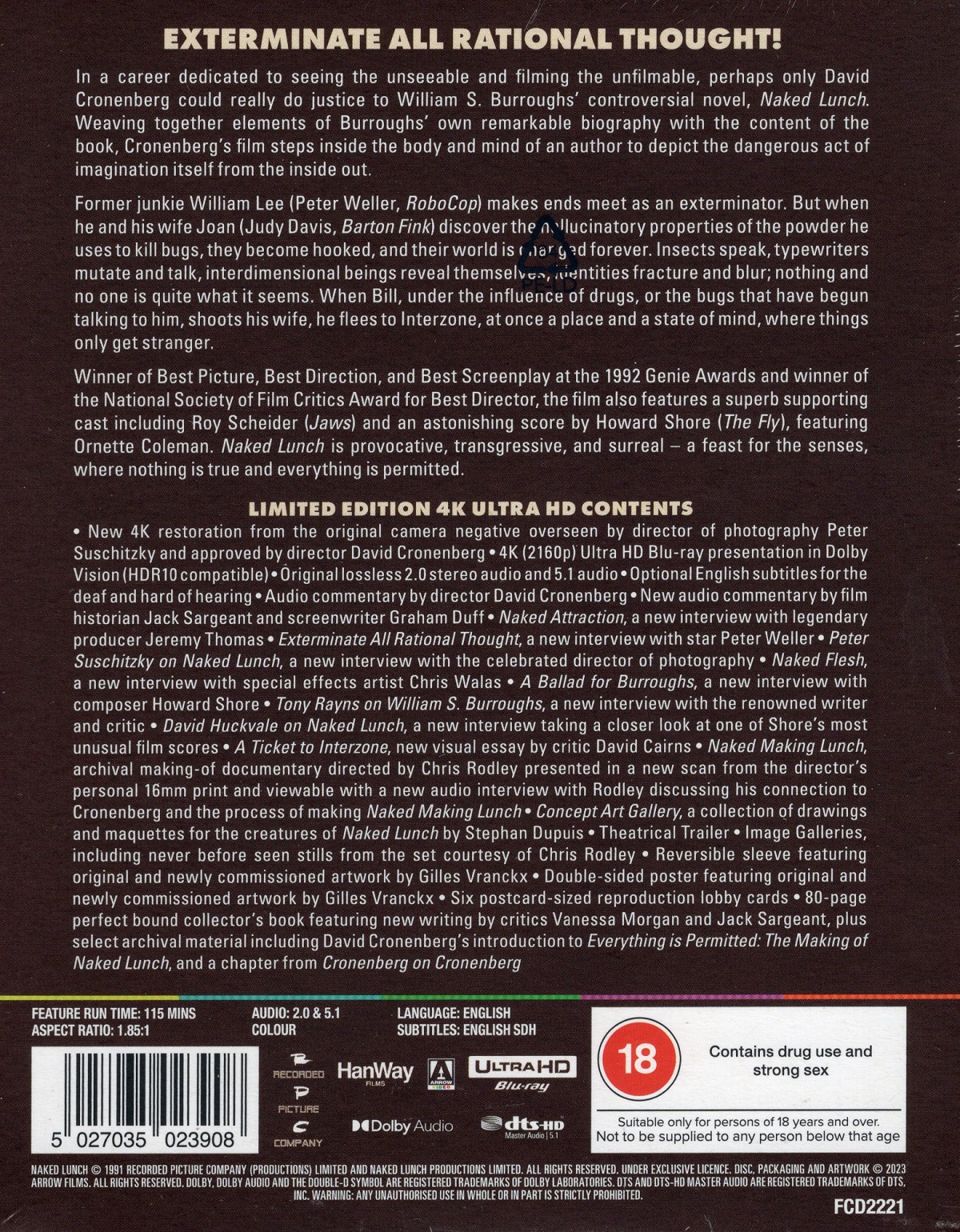 Naked Lunch (Limited Edition) (ej svensk text) (Blu-ray) - 2
