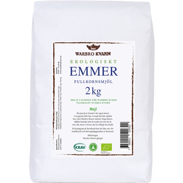 Emmer fullkornsmjöl 2 kg KRAV