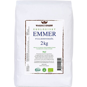Emmer fullkornsmjöl 2 kg KRAV