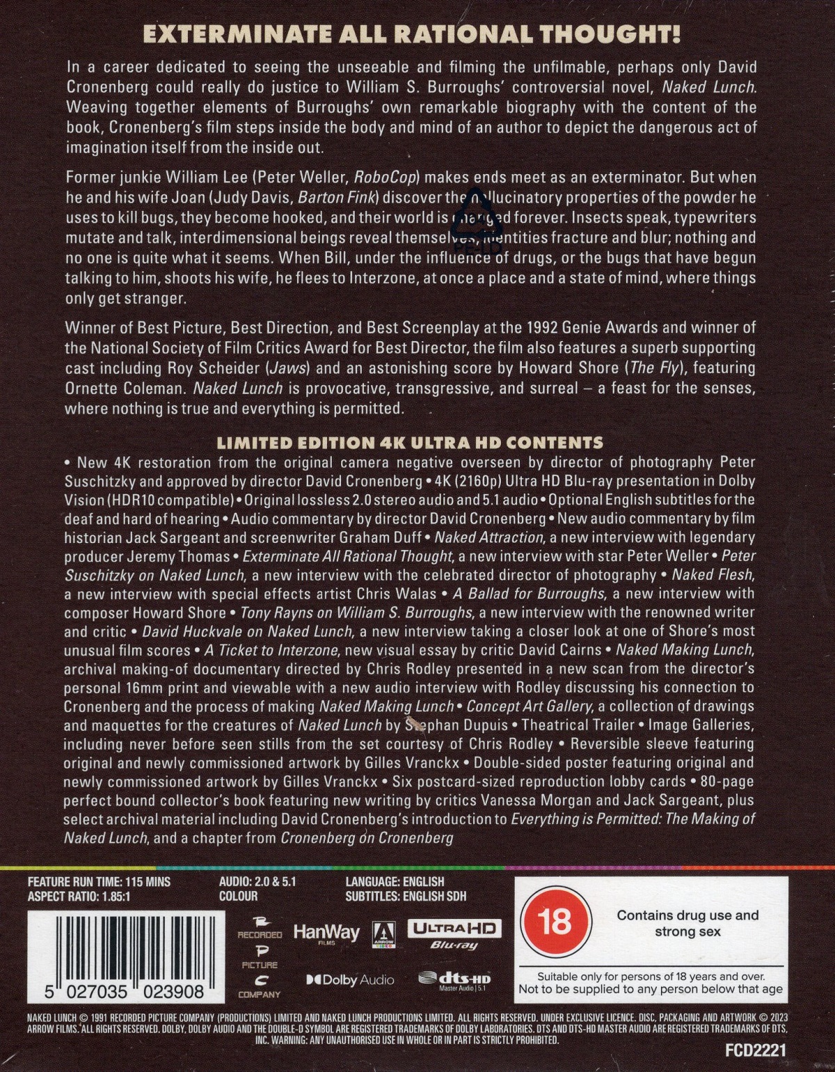 Naked Lunch (Limited Edition) (ej svensk text) (4K Ultra HD) - 2