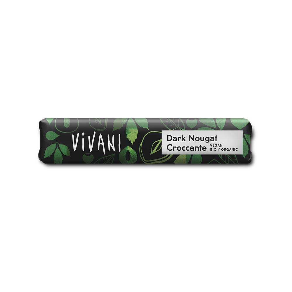 Mörk Vegansk Choklad Nougat 35g Vivani