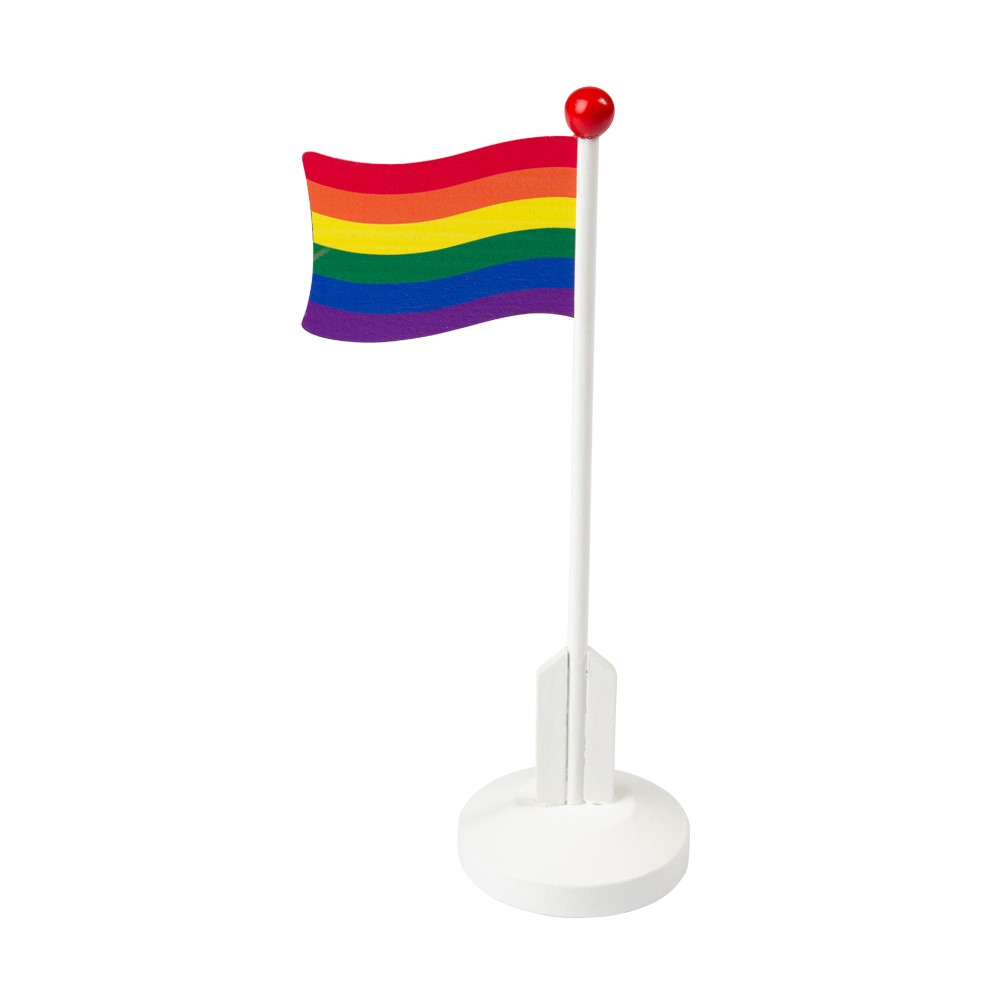 Träflagga pride 24 cm
