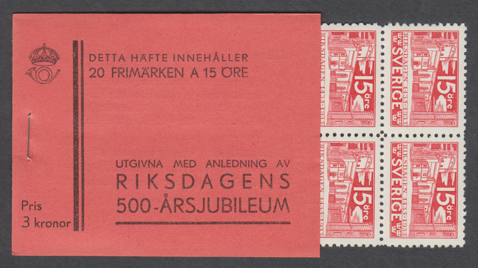 H28 O, Riksdagen 500 år 1935