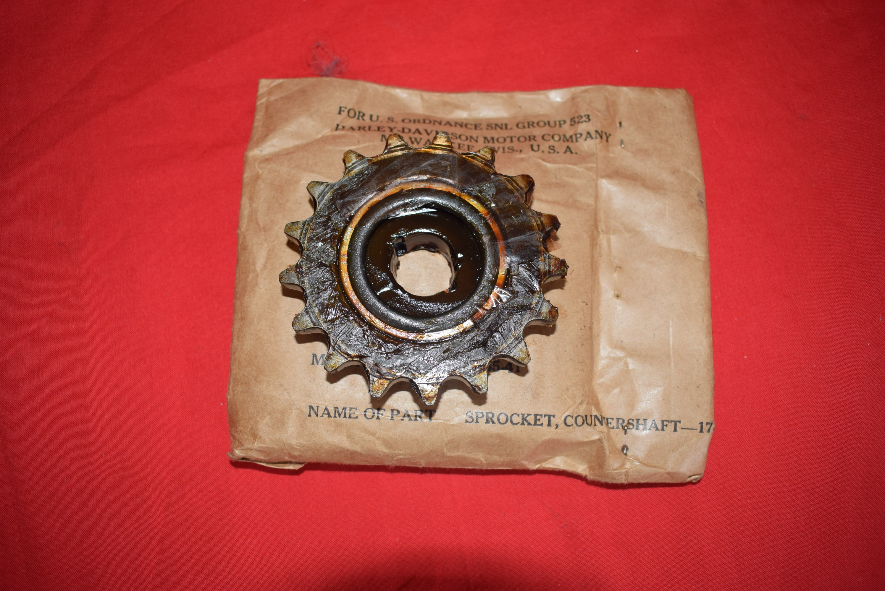 Sprocket transmission 17T Harley 45" 1941-73  NOS