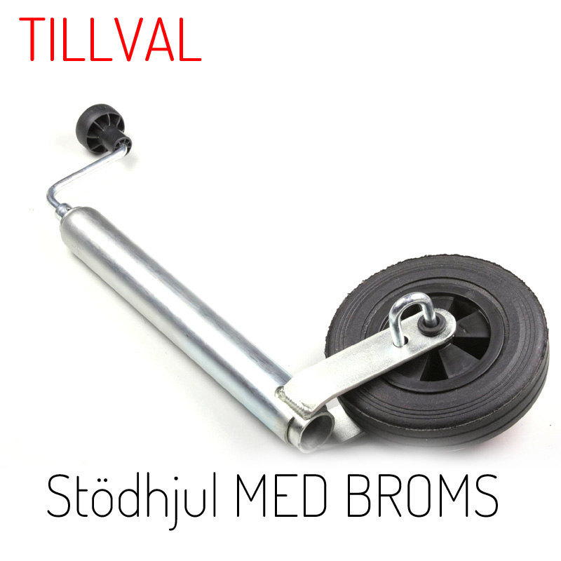 Stödhjul med broms