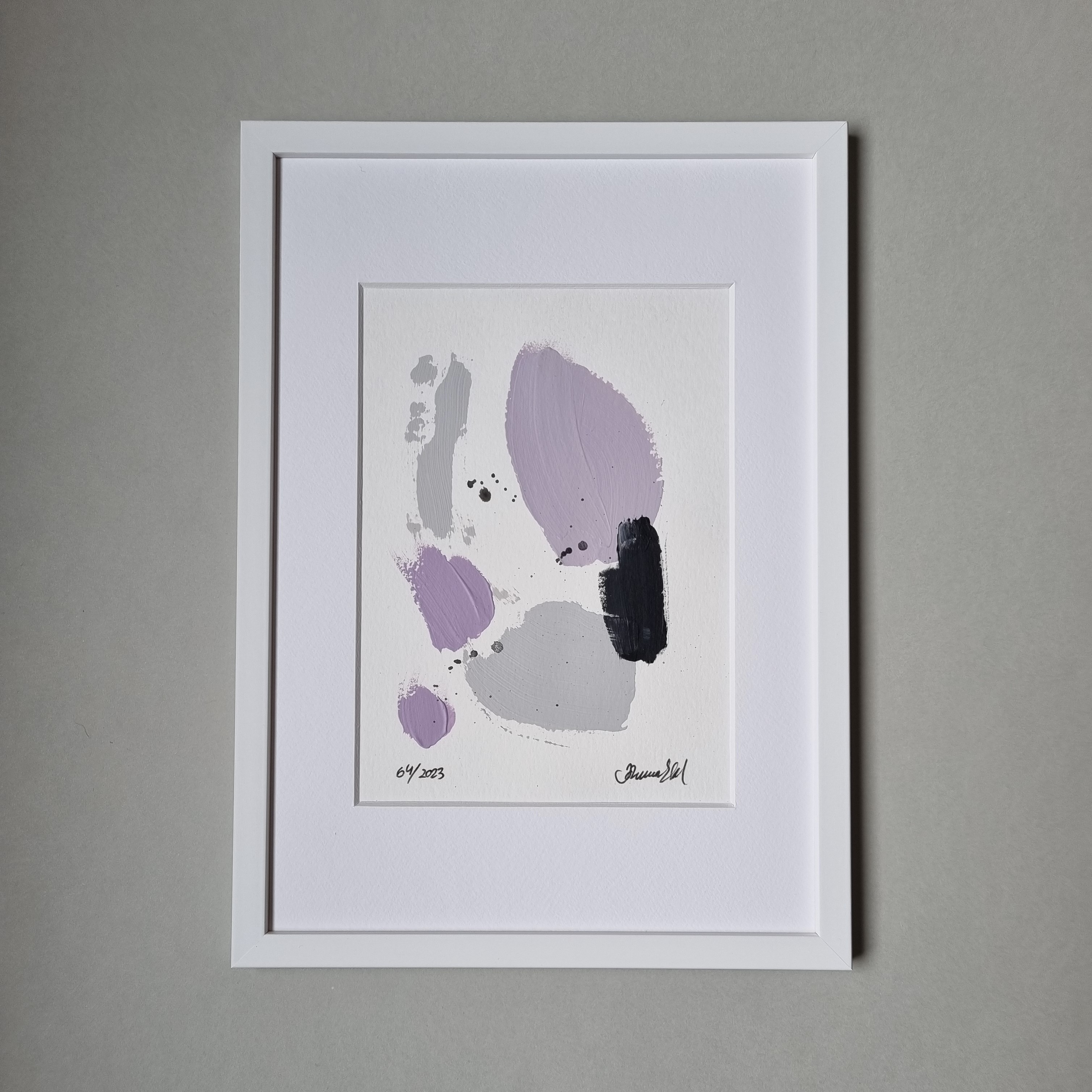 (SÅLD) No. 64  Handmålad Mini Art (A5)
