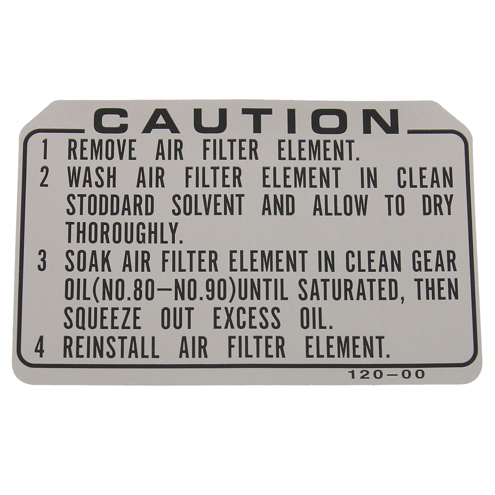 Decal air filter - Honda original