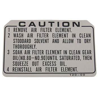 Decal air filter - Honda original