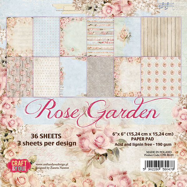 PP 6x6 CRAFT & YOU -ROSE GARDEN