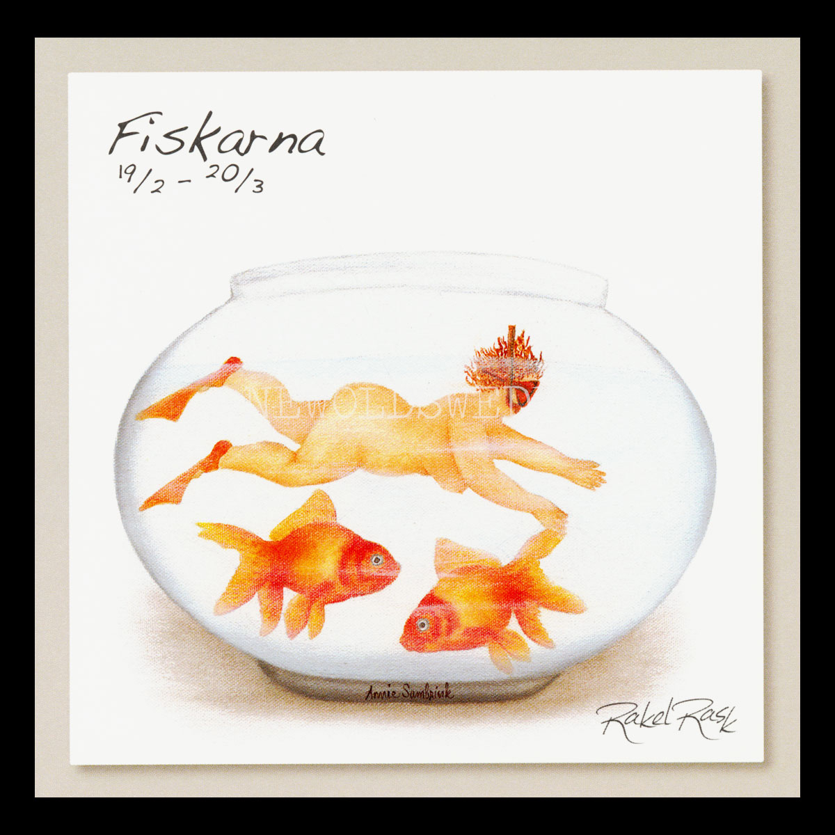 Fiskarna 19/2 - 20/3 - Rakel Rask Konstkort - 751