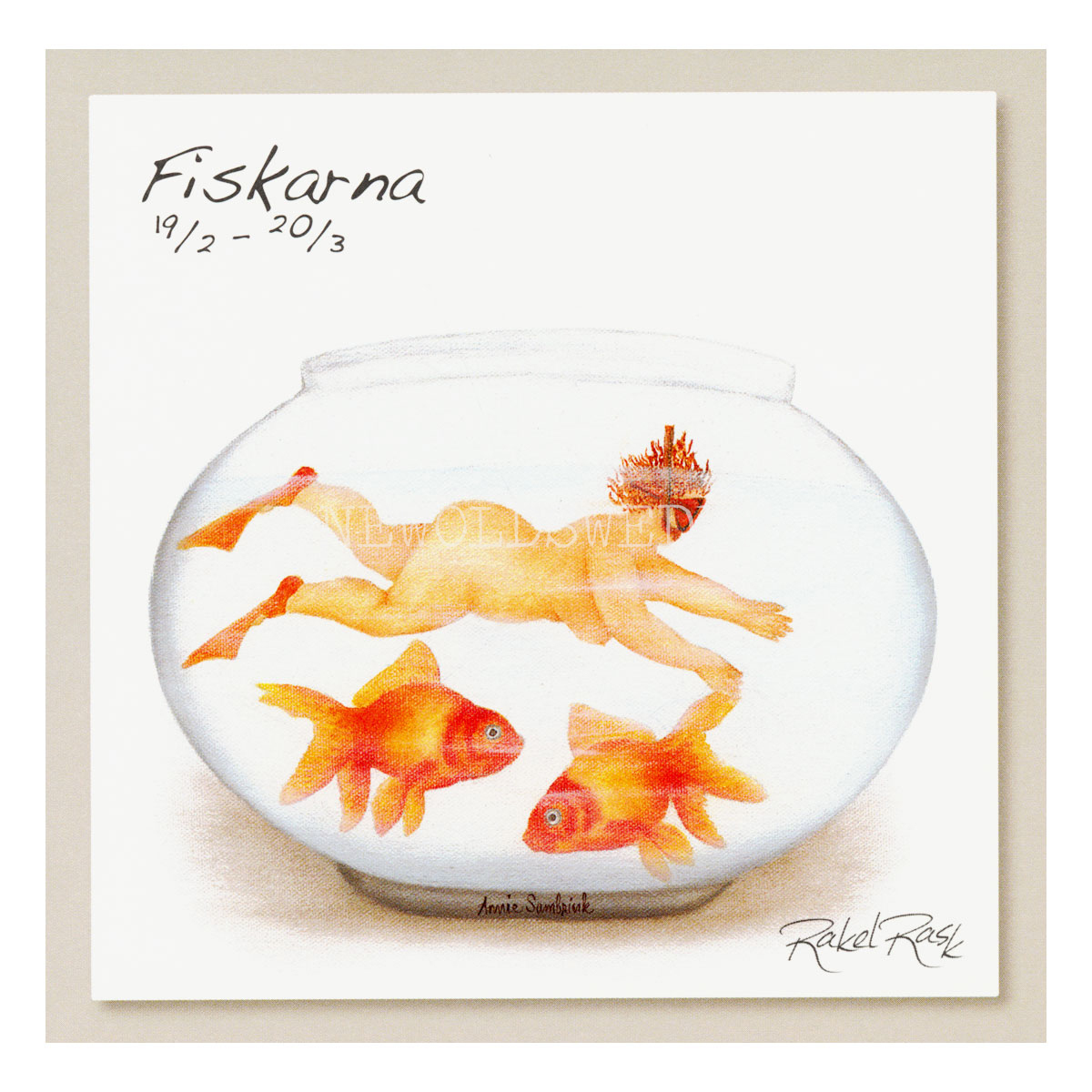 Fiskarna 19/2 - 20/3 - Rakel Rask Konstkort - 751 - 6