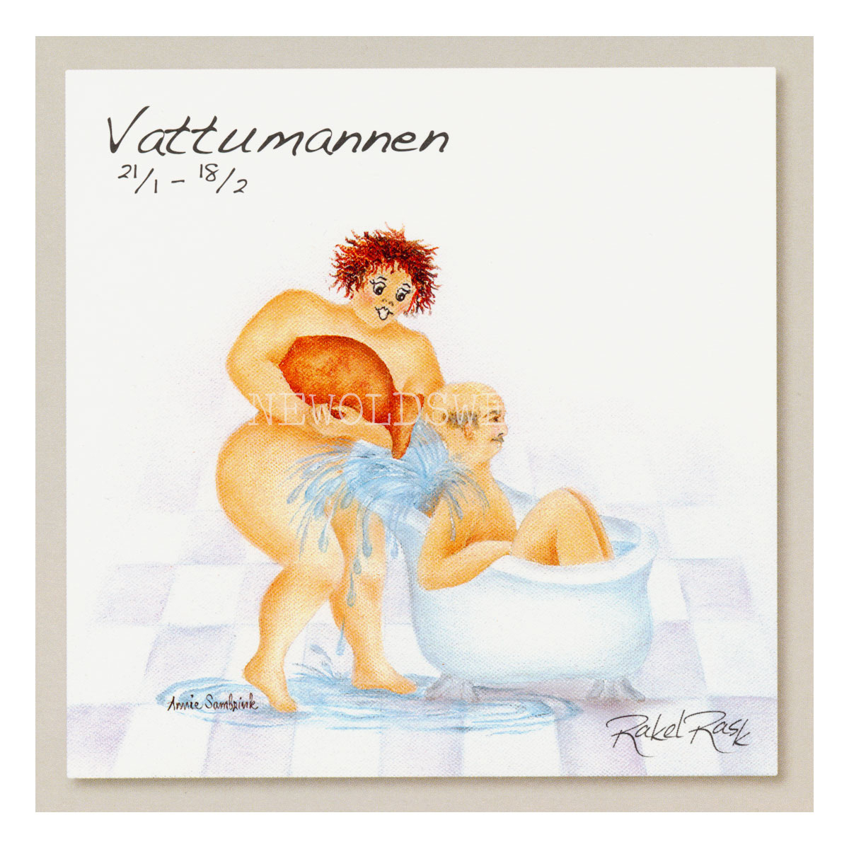 Vattumannen 21/1 - 18/2 - Rakel Rask Konstkort - 751 - 6