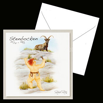 Stenbocken 22/12 - 20/1 - Rakel Rask Konstkort - 751