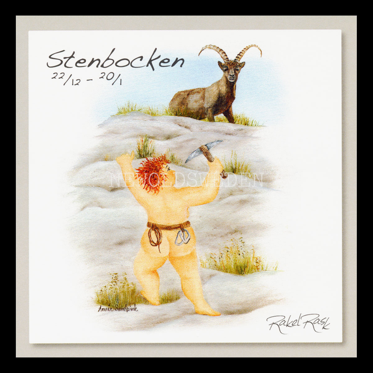 Stenbocken 22/12 - 20/1 - Rakel Rask Konstkort - 751
