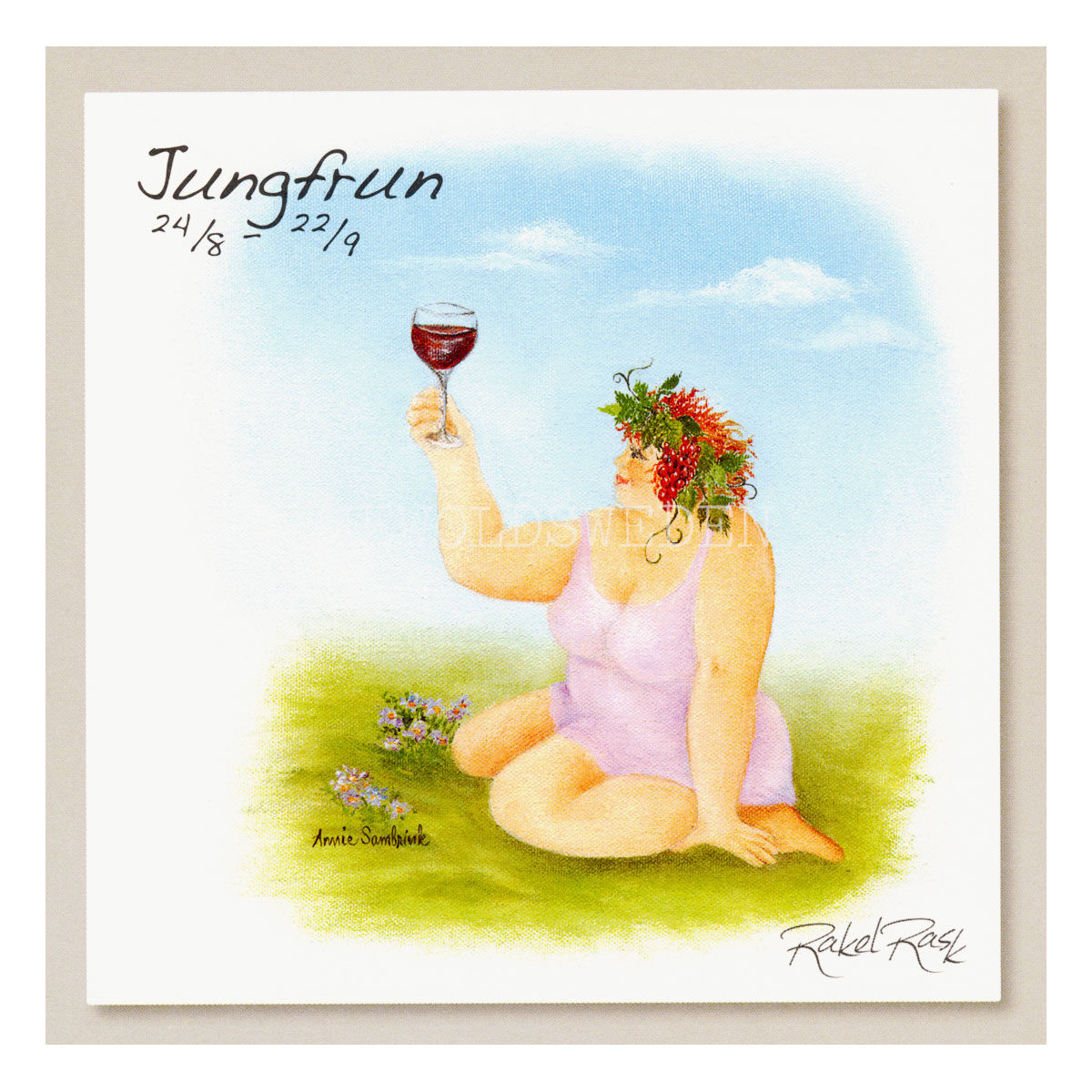 Jungfrun 24/8 - 22/9 - Rakel Rask Konstkort - 751 - 6