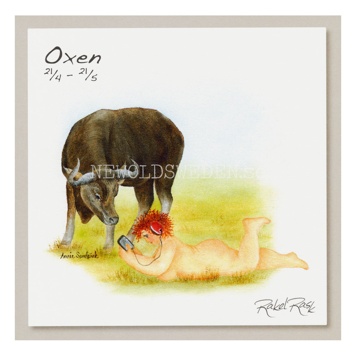 Oxen 21/4 - 21/5 - Rakel Rask Konstkort - 751 - 6